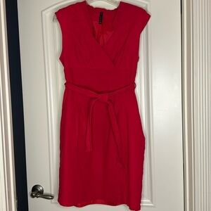 Lori M Red Linen Dress Size 14